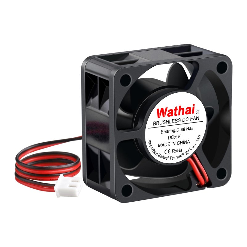 Wathai 40mm x 20mm 5V Case Fan Dual Ball 2Pin DC Brushless Cooling Fan - Image 1